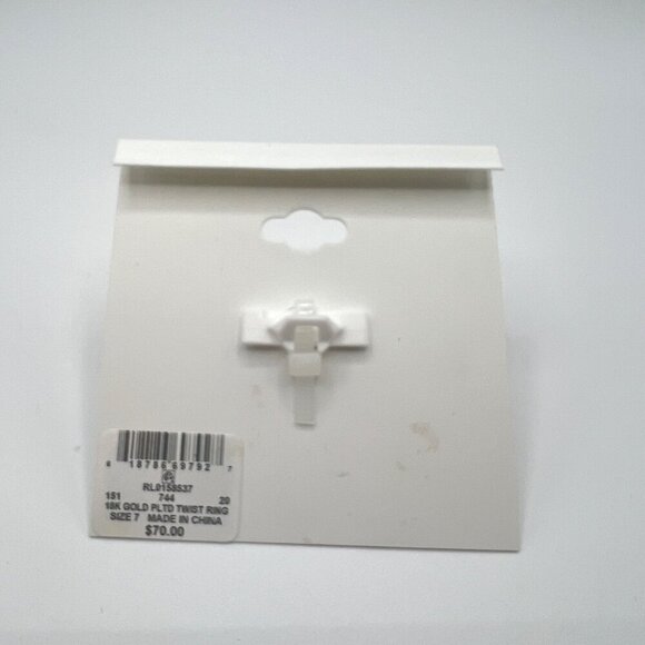 And Now This 18k Gold Over Brass Twist Ring Size 7&9 NWT - Picture 2 of 4